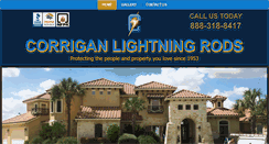 Desktop Screenshot of corriganlightningrods.com